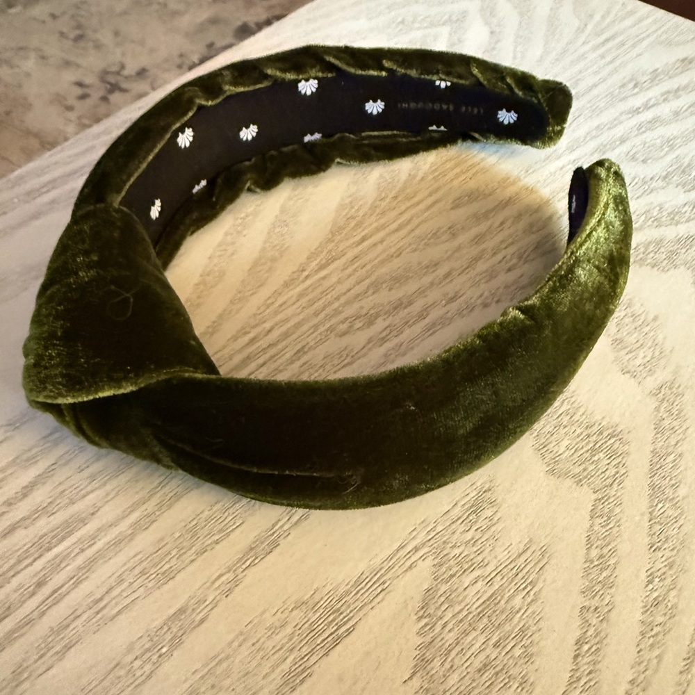 Green Velvet Headband lele Sadoughi